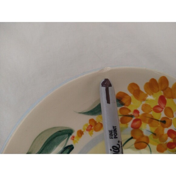 Set Of 2 Gail Pittman 7 1/2" Garden View Salad Dessert Plates Hand Painted 1999 - Picture 3 of 16